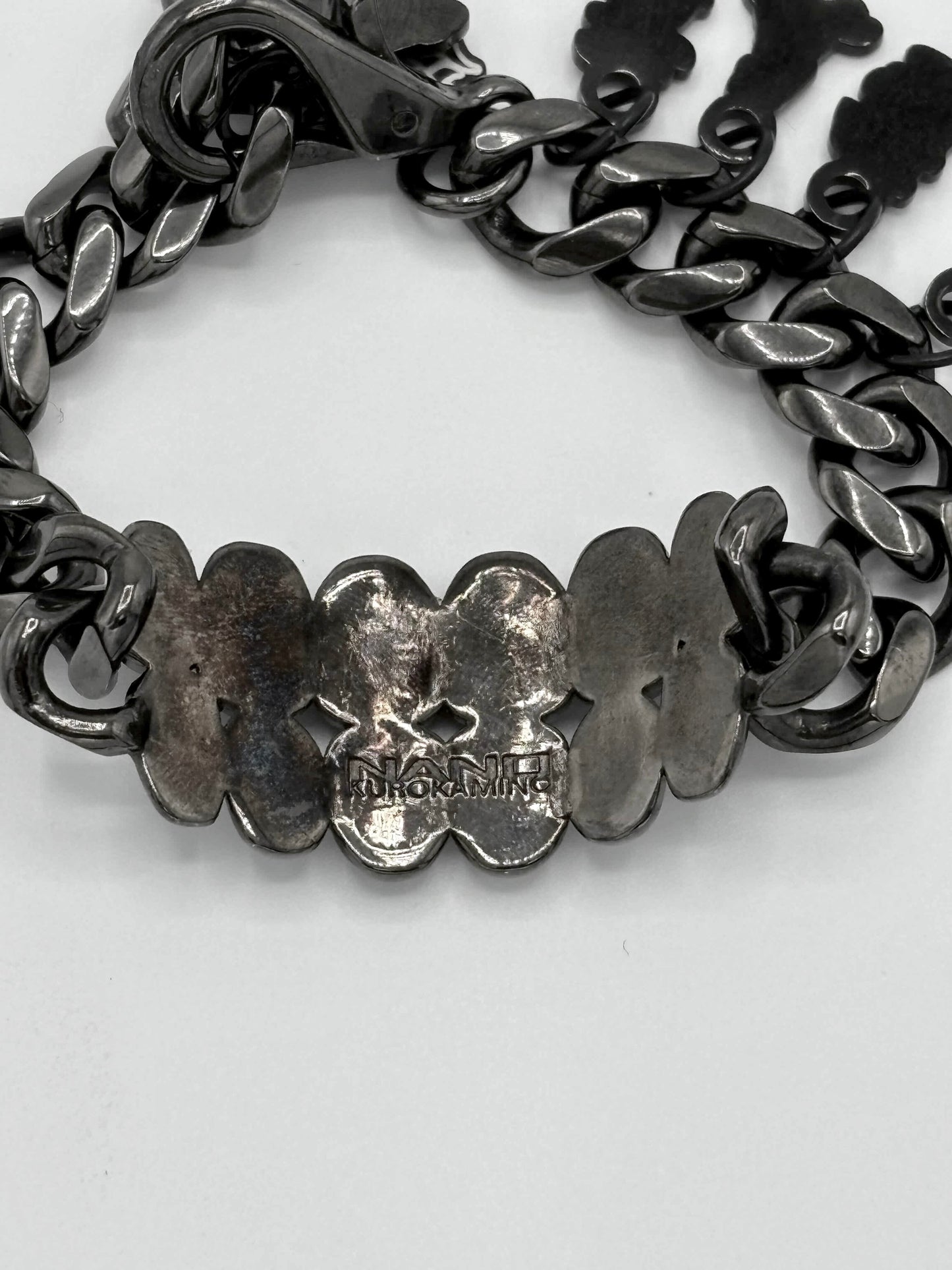 TEETH BRACELET GUN METAL