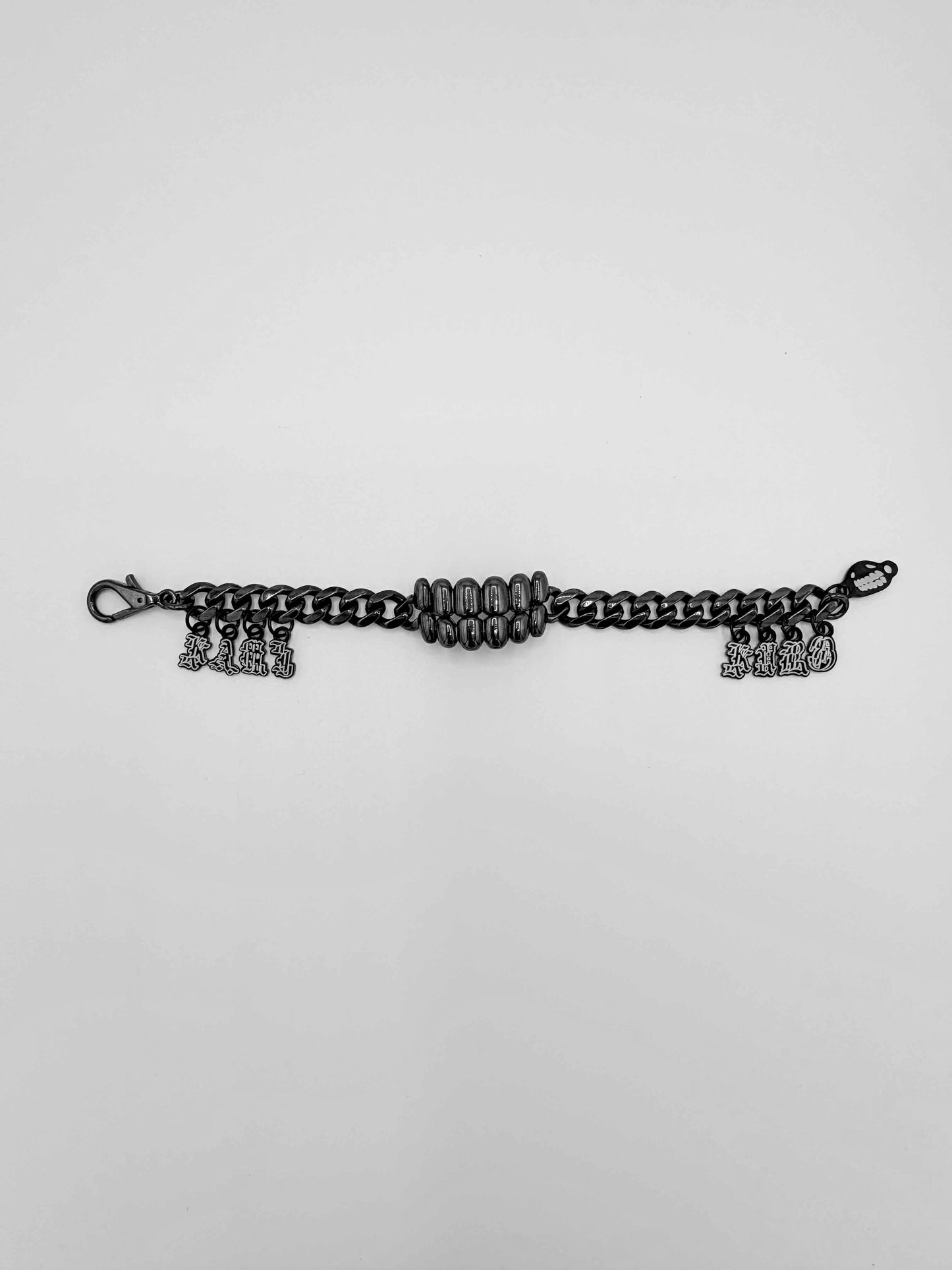 TEETH BRACELET GUN METAL
