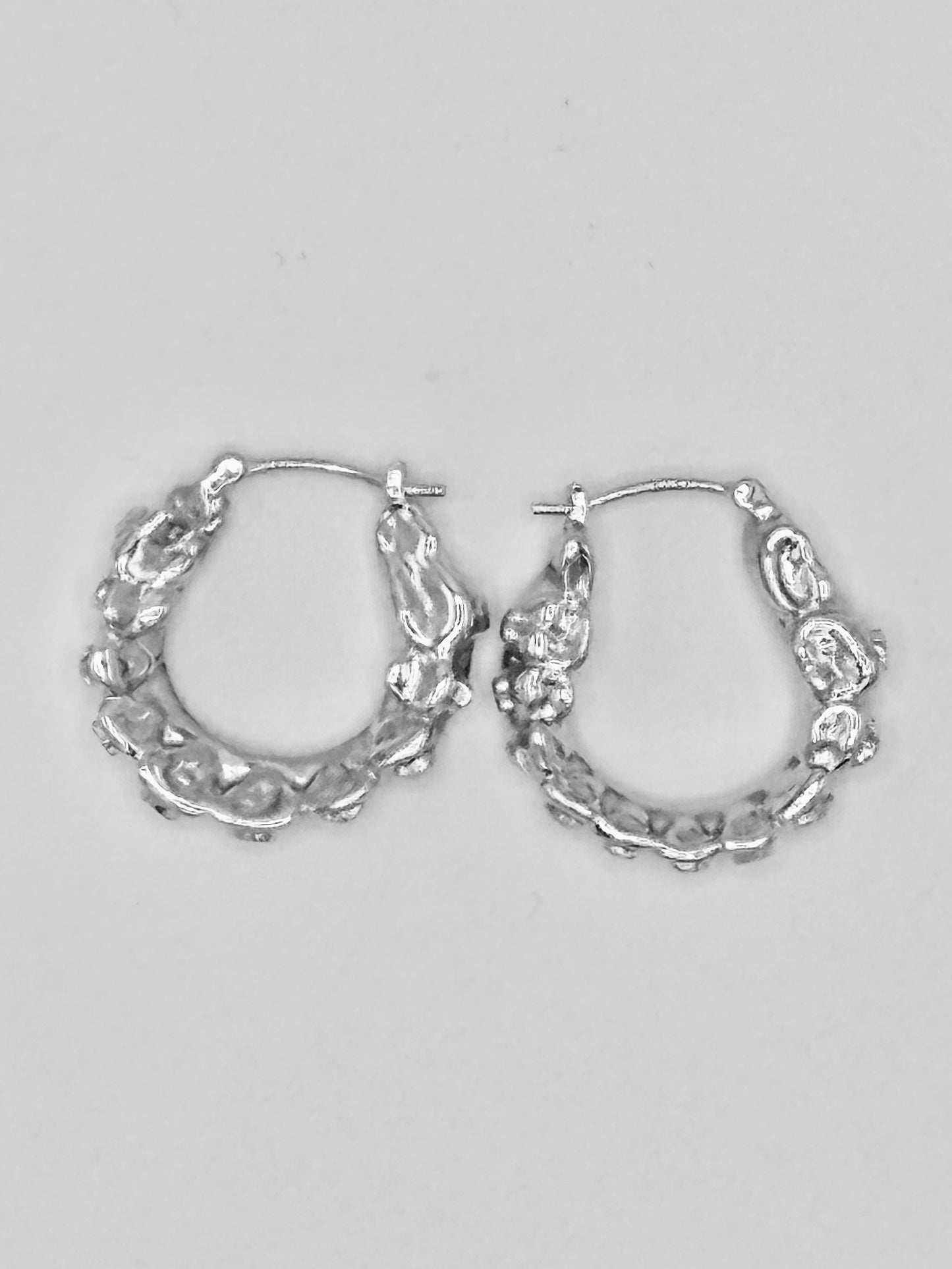 TOP TEETH BOTTOM TEETH SILVER EARRINGS