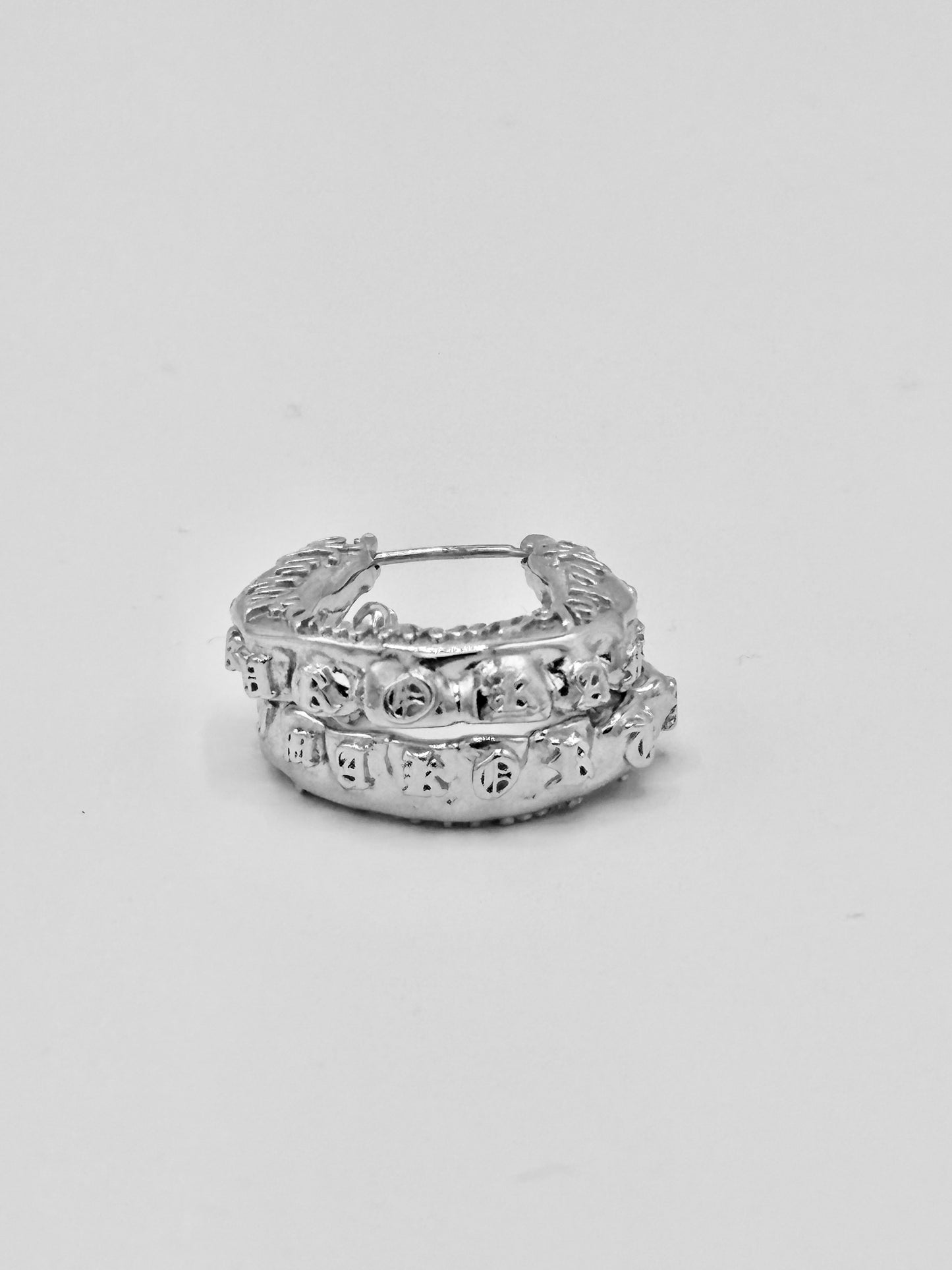 TOP TEETH BOTTOM TEETH SILVER EARRINGS
