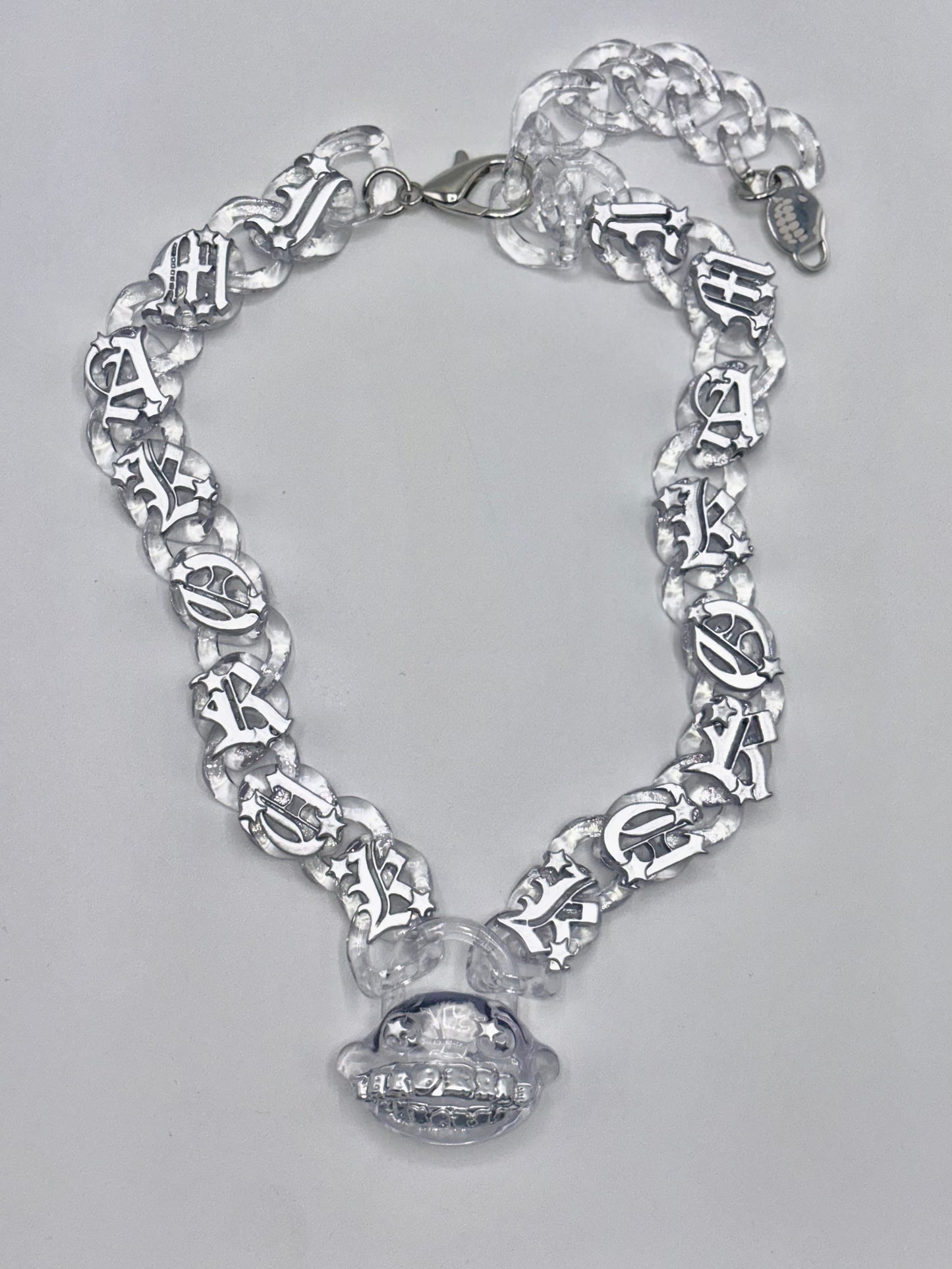 YOKAI KUROKAMI FACECHAIN- TRANSPARENT SILVER
